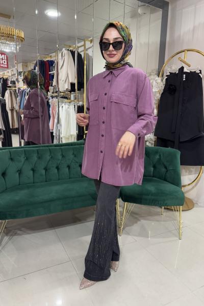 7269 TENSEL TUNİK Mürdüm