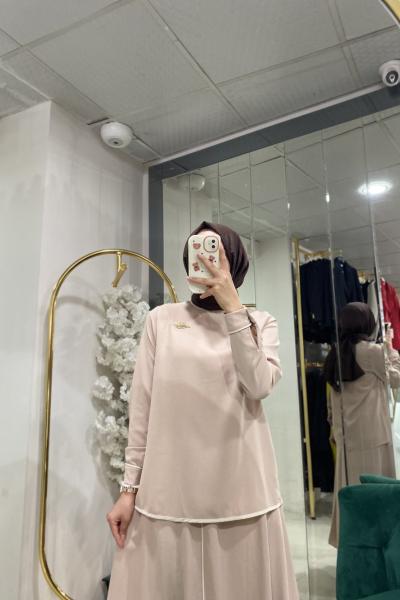 8134 N TAKIM ETEKLİ TAKIM Bej