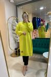 BNN270025 SWEAT SHIRT UZUN TUNİK Fıstık Yeşili