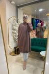 BNN270025 SWEAT SHIRT UZUN TUNİK TOPRAK RENGİ