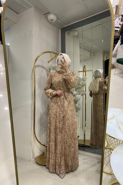 BNN330063 ELBİSE Camel