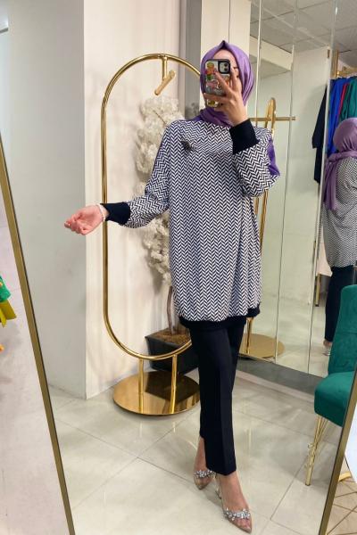 BNN3531 Boru paça pantolon Siyah