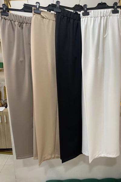 BNN3534 Bol paça pantolon Beyaz