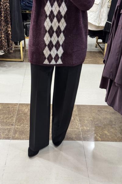 BOL PAÇA DÜĞMELİ PANTOLON Siyah