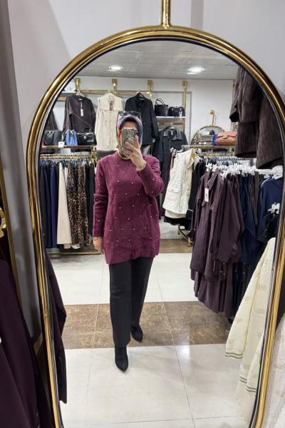 BORU PAÇA KEMERLI KUMAŞ PANTOLON Siyah