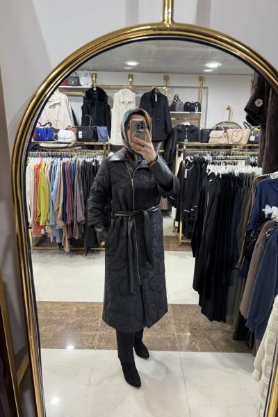 FERMUAR KAPAMALI DERİ TAŞ DETAYLI KAP Siyah