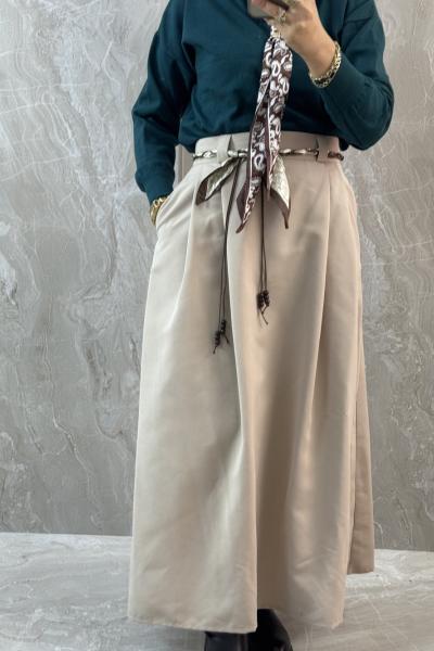 FULAR KUŞAK ETEK Bej