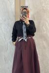 FULAR KUŞAK ETEK Bordo