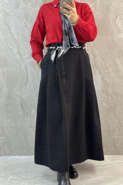 FULAR KUŞAK ETEK Siyah
