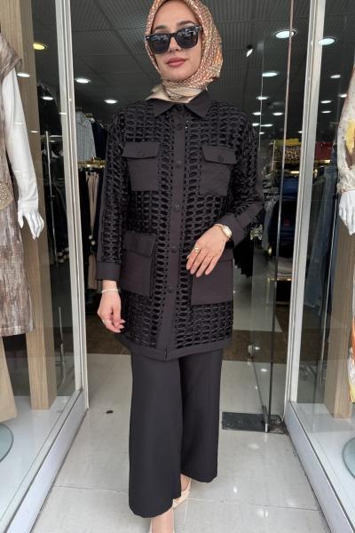 HASIR LI 3 LÜ ŞIK TAKIM Siyah