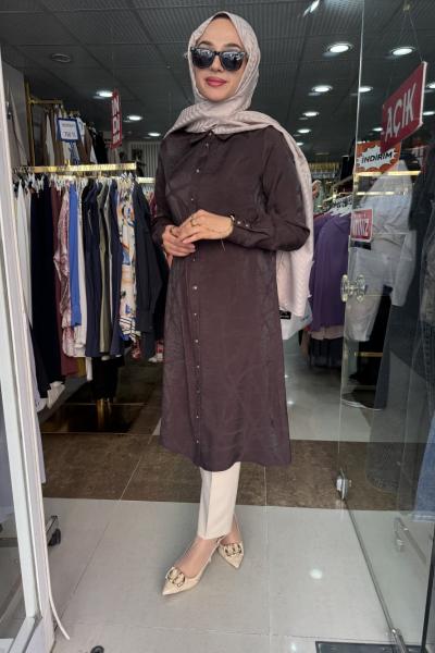 JAKARLI TUNİK Acı Kahve