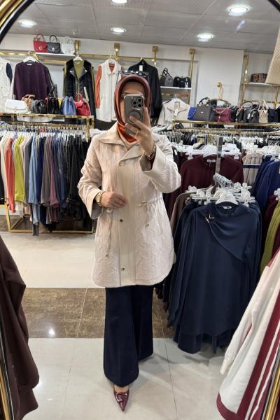 KAPİTONE GARNİLİ ÇITÇITLI KAP Bej