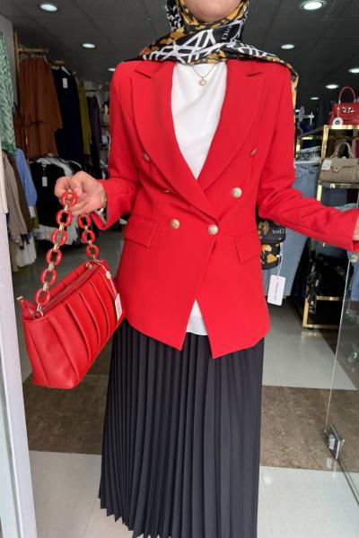 403 Kruvaze BLAZER Ceket Kırmızı