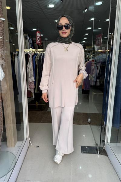 LAZER KESİM OYSHO TAKIM Taş Rengi