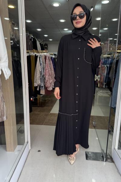 MOOD CEP DETAYLI ELBİSE Siyah