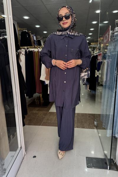 NEHİR TAKIM BÜYÜK BEDEN Lacivert