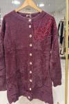OMZU TAŞLI ANGORA HIRKA Bordo