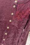 OMZU TAŞLI ANGORA HIRKA Bordo