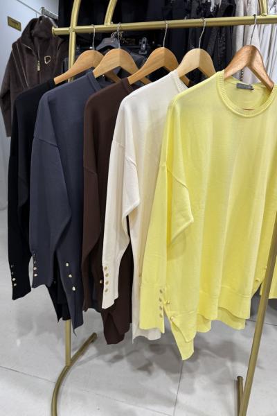 OVERSIZE MERSERİZE TRİKO Krem