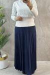 PİLİSELI ETEK Lacivert