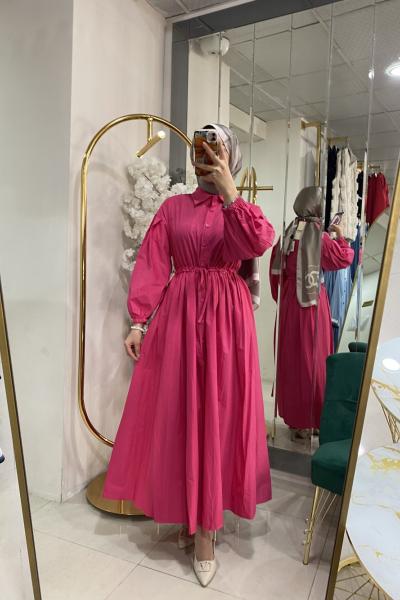 PRENSES ELBİSE Fuşya