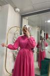 PRENSES ELBİSE Fuşya