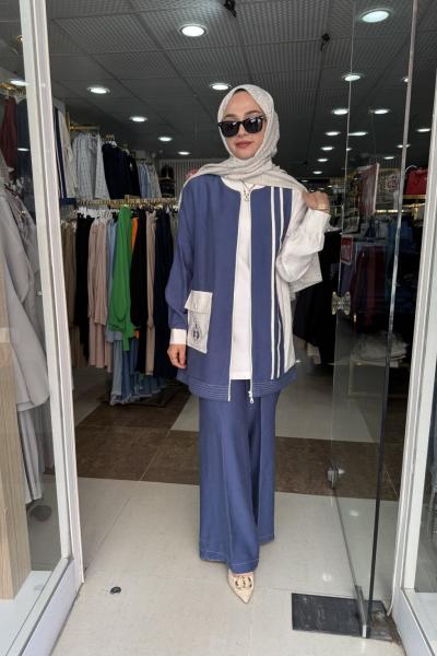 PUREVA TENSEL 3LÜ TAKIM indigo Mavi