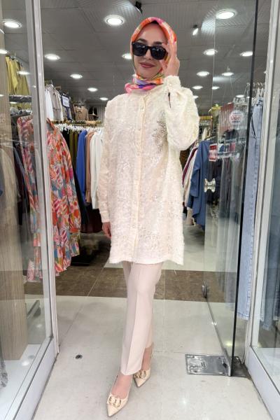 SELİADA PULLU ÖZEL TASARIM CEKET Bej