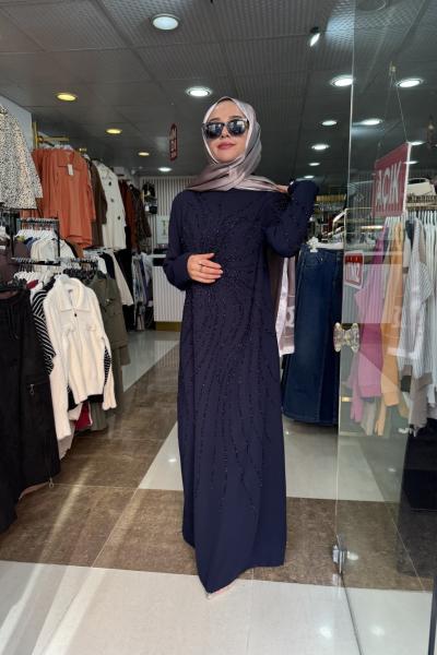 TAŞLI ABİYE JUKİ MODA Lacivert