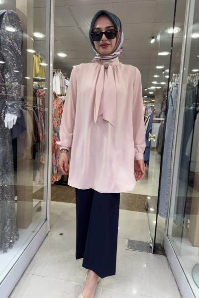 VENÜS BLUZ GÖMLEK Pudra