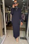 ELEGAN MERSERİZE  ETEKLİ TAKIM Lacivert