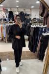 MODAL PELUŞ TUNİK TAKIM Siyah