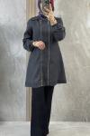 TENCEL FERMUARLI GİYÇIK Gri
