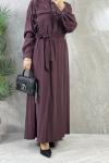 TAŞ İŞLEME ELBİSE  Bordo
