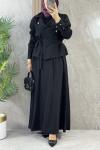 TENCEL ETEKLİ TAKIM Siyah