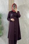 DÜĞMELİ EXCELENT PANTOLONLU TAKIM Bordo