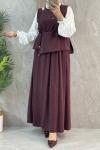 3 LÜ YELEKLİ TAKIM Bordo