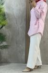 BAĞCIK DESENLİ GÖMLEK Pembe