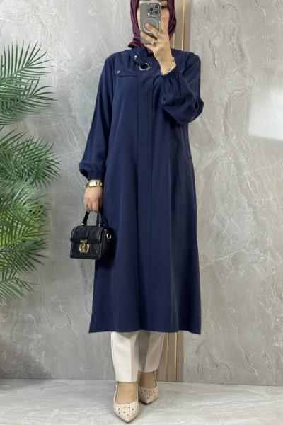 ZIMBALI TENCEL GİYÇIK TUNİK Lacivert