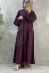 AURA ELBİSE TENCEL MODAL Bordo