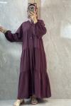 AURA ELBİSE TENCEL MODAL Bordo