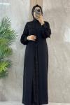 KABARTMA DESENLİ ABİYE Siyah