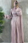JANJAN ABİYE ELBİSE  Pembe