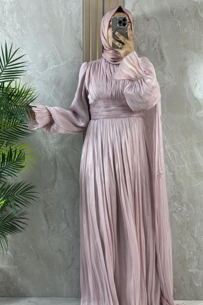 JANJAN ABİYE ELBİSE  Pembe