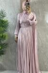 JANJAN ABİYE ELBİSE  Pembe