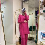 BNN3008 MERSERİZE TUNİK Pembe